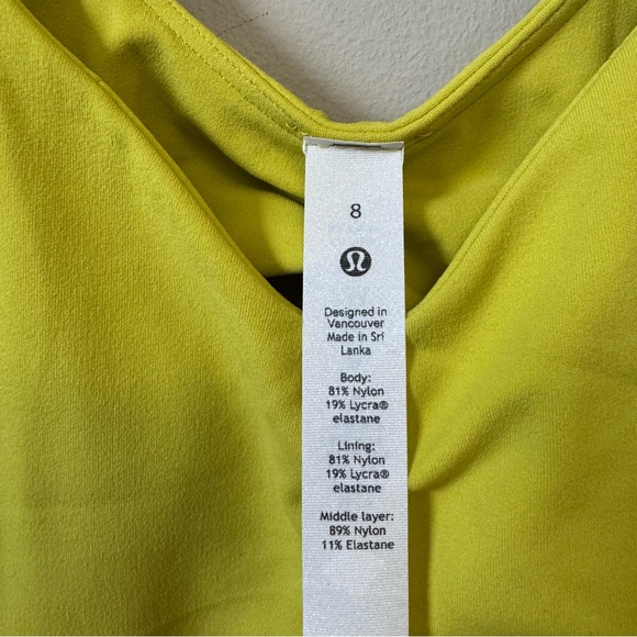 Lululemon women’s Align cropped tank top - Yellow Serpentine - Picture 5 of 5